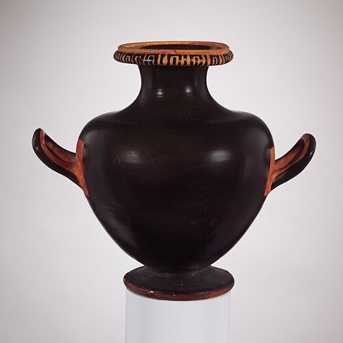 Terracotta hydria: kalpis (water jar)