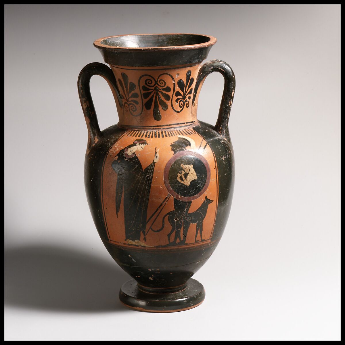 Neck-amphora, Attributed to the Doubleens Class, Terracotta, Greek, Attic 