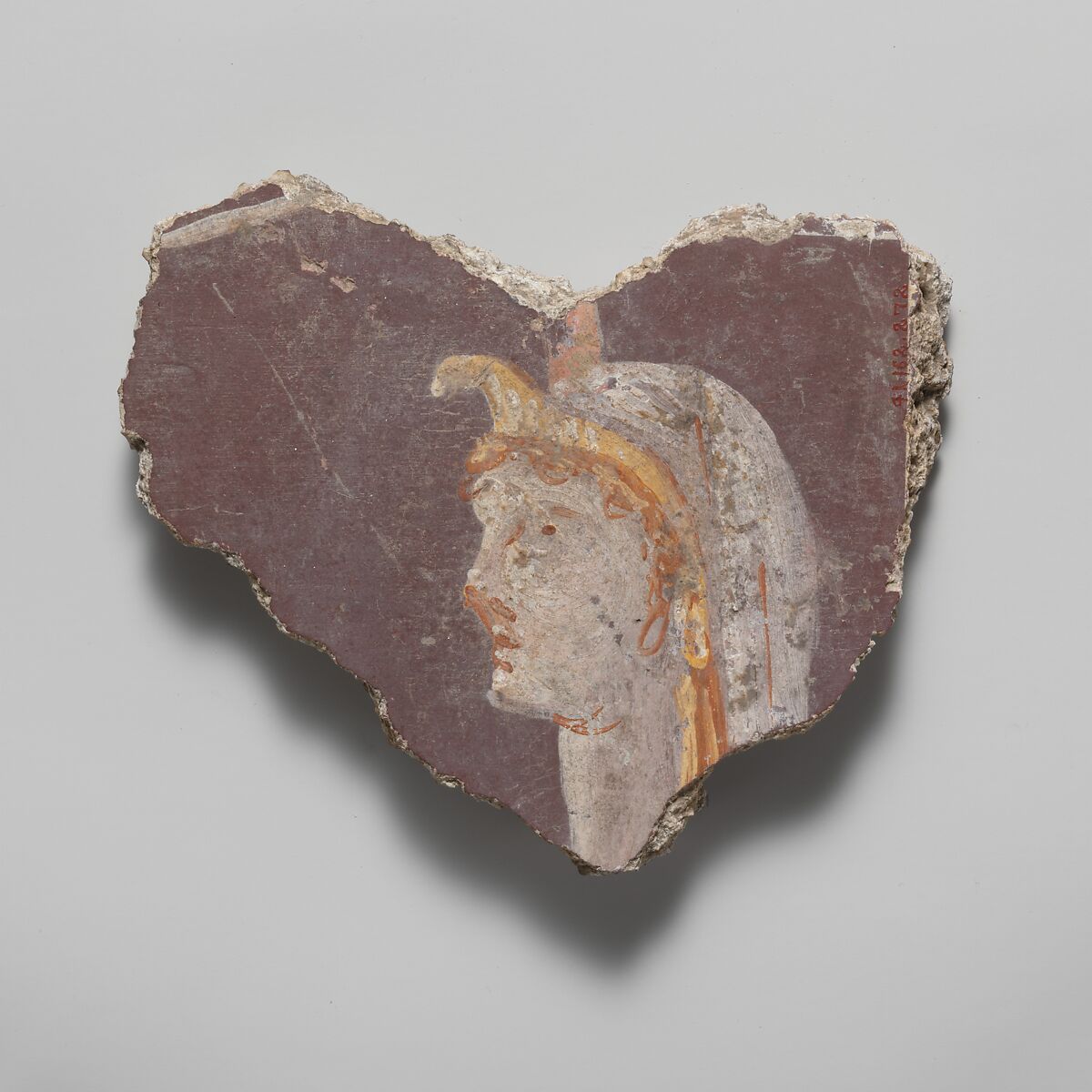 Wall painting fragment, Fresco, Roman 