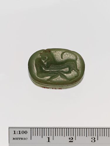 Steatite scaraboid seal