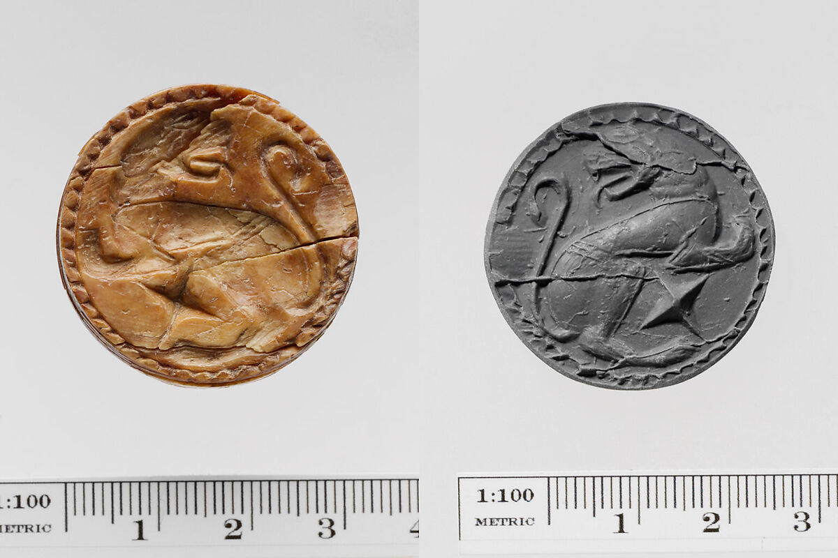 Ivory discoid seal, Ivory, Greek