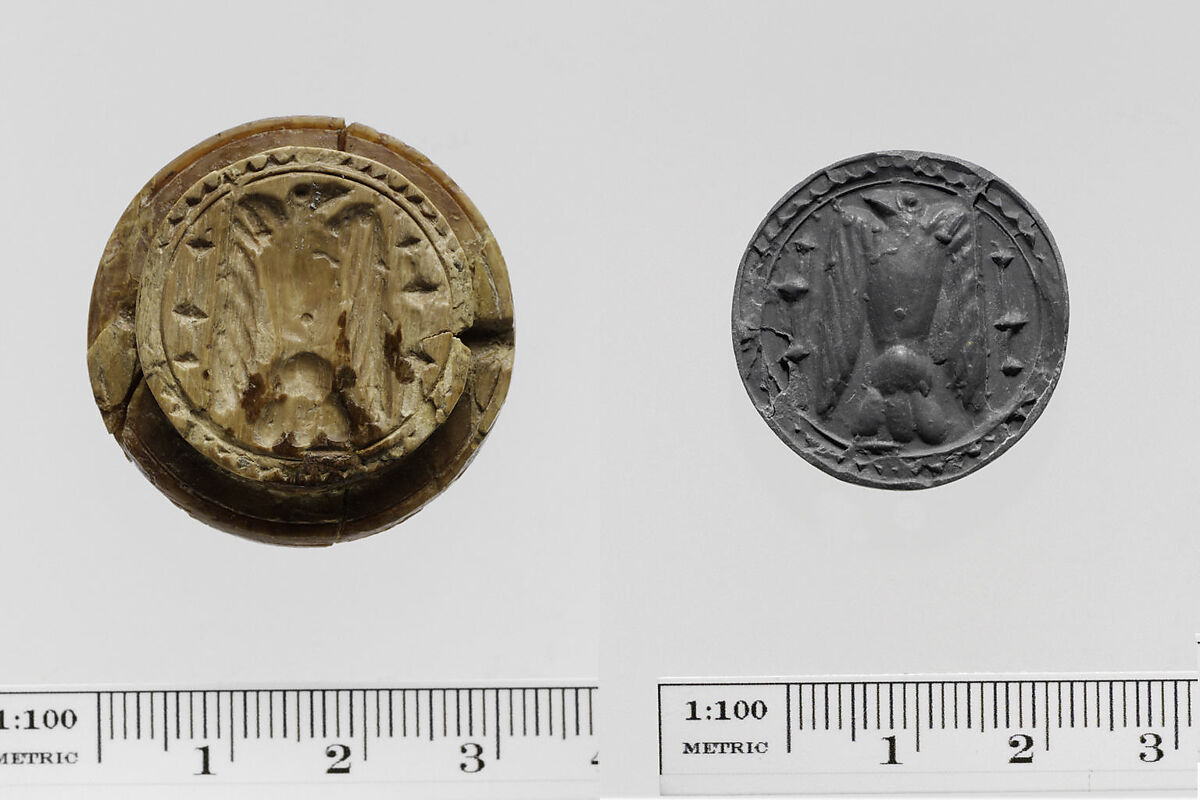 Ivory discoid seal, Ivory, Greek