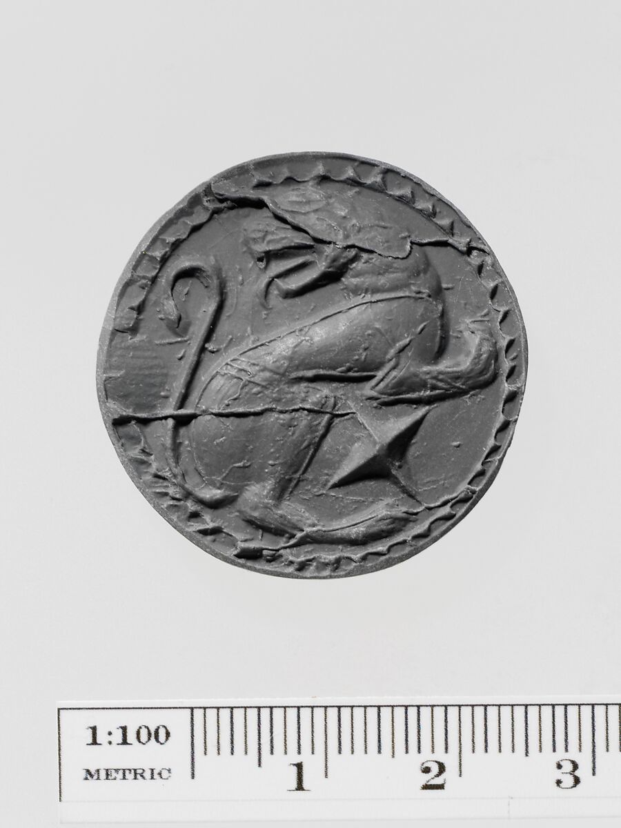 Ivory discoid seal, Ivory, Greek