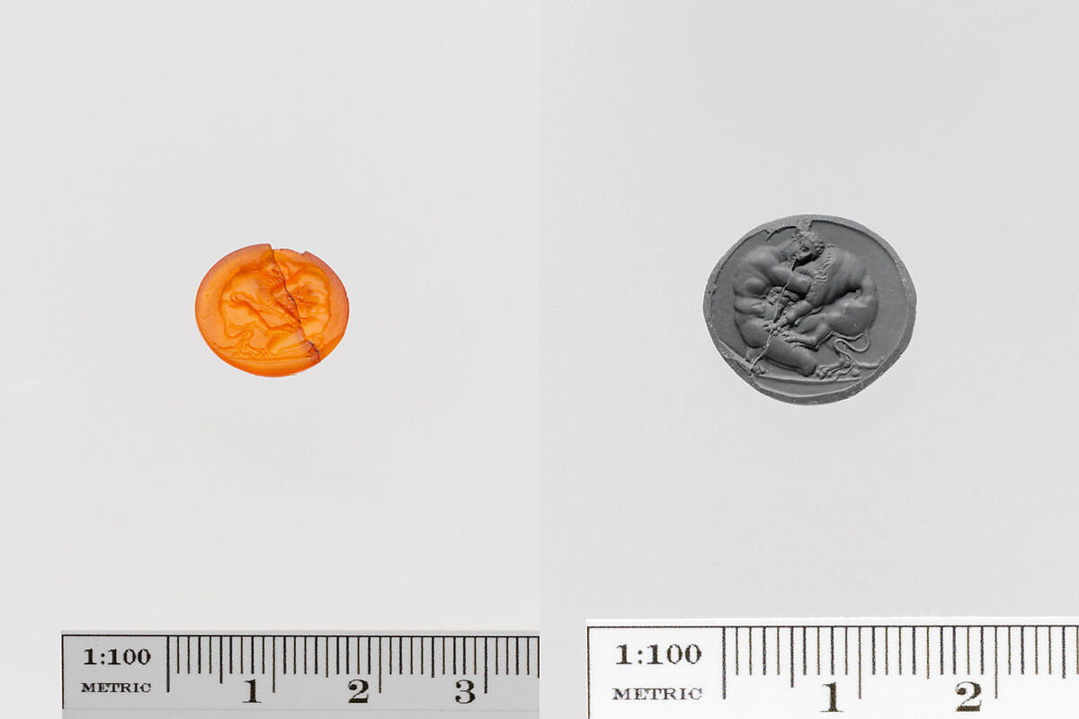 Sard seal from a gold ring, Sard, Greek