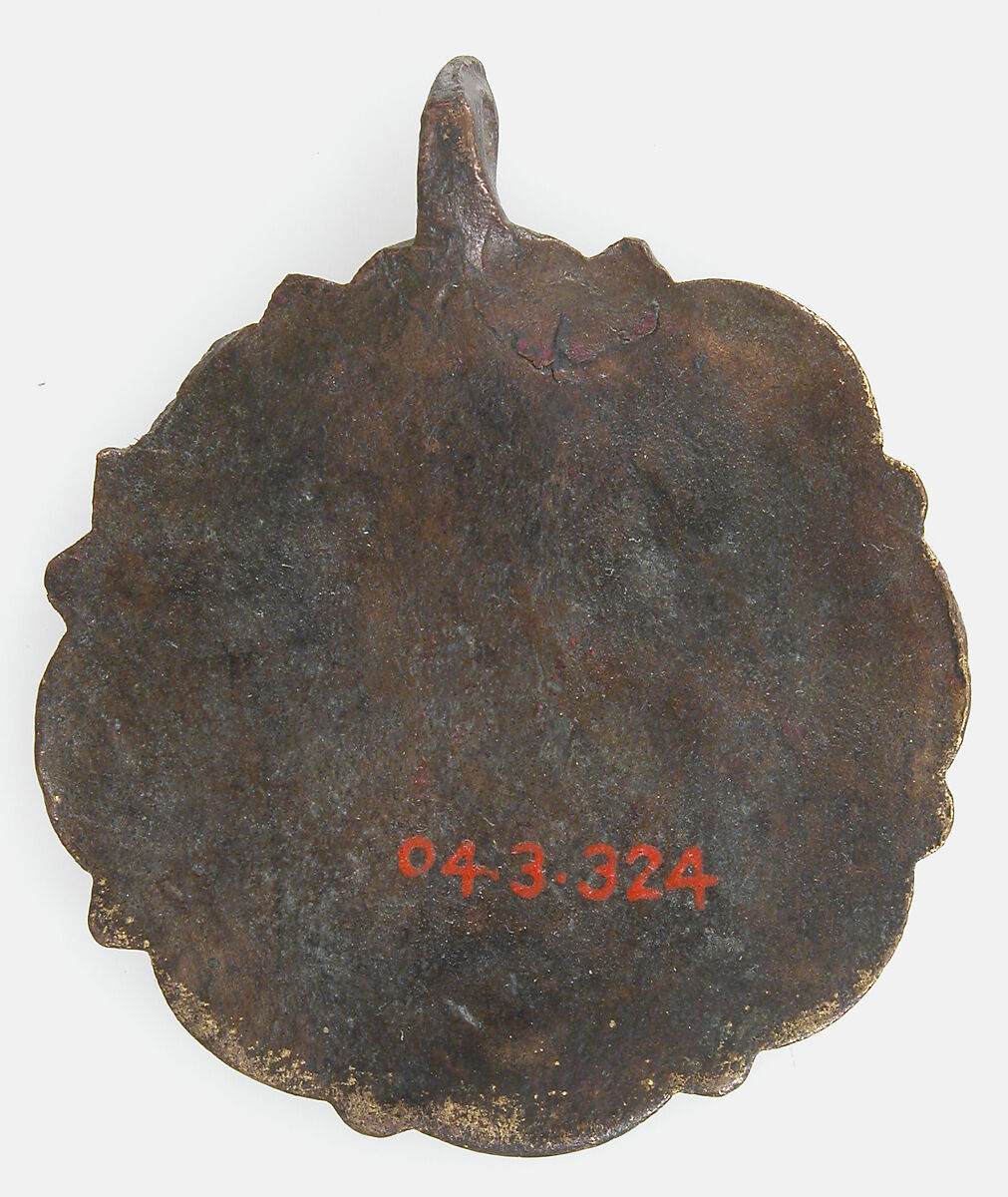 Harness Pendant, Copper, gold, enamel, possibly Spanish