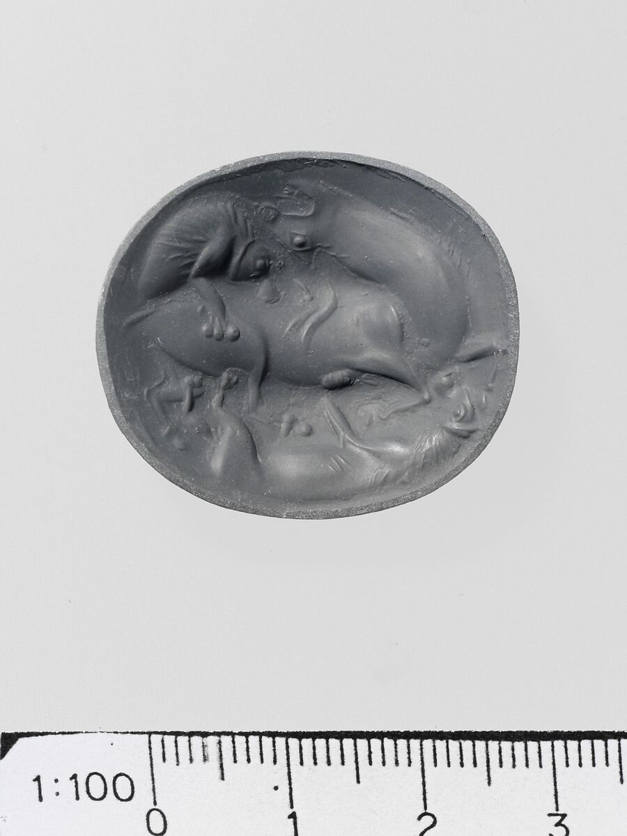 Agate lentoid seal, Agate, Minoan