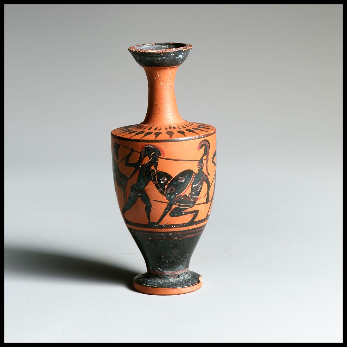Lekythos, Attributed to the Little Lion Class, Terracotta, Greek, Attic 