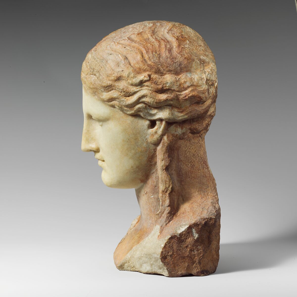 Marble female herm, Marble, Roman