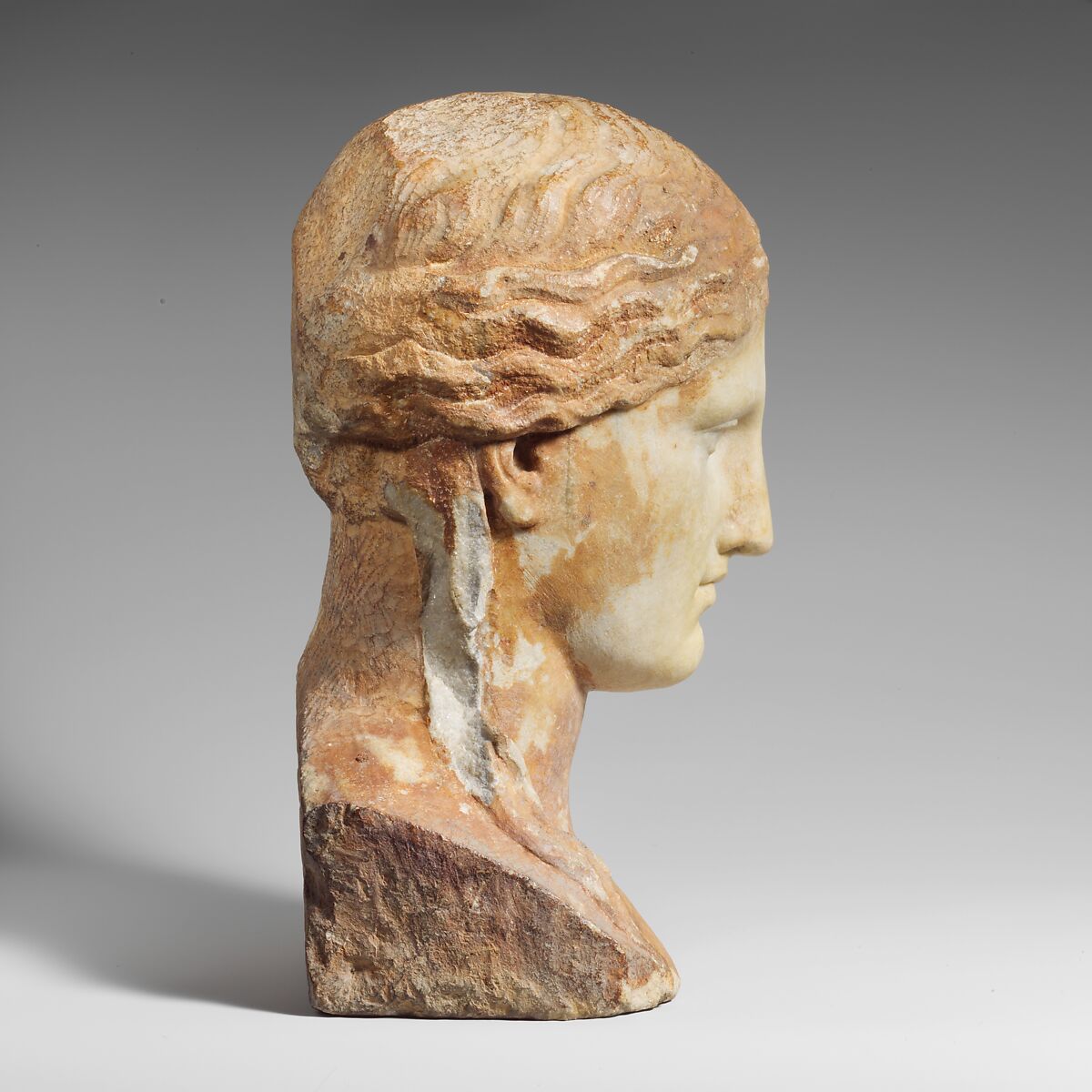 Marble female herm, Marble, Roman