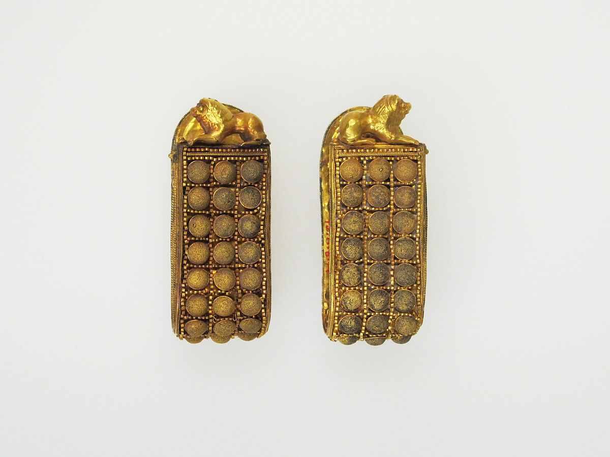 Earring, baule type, Gold, Etruscan 