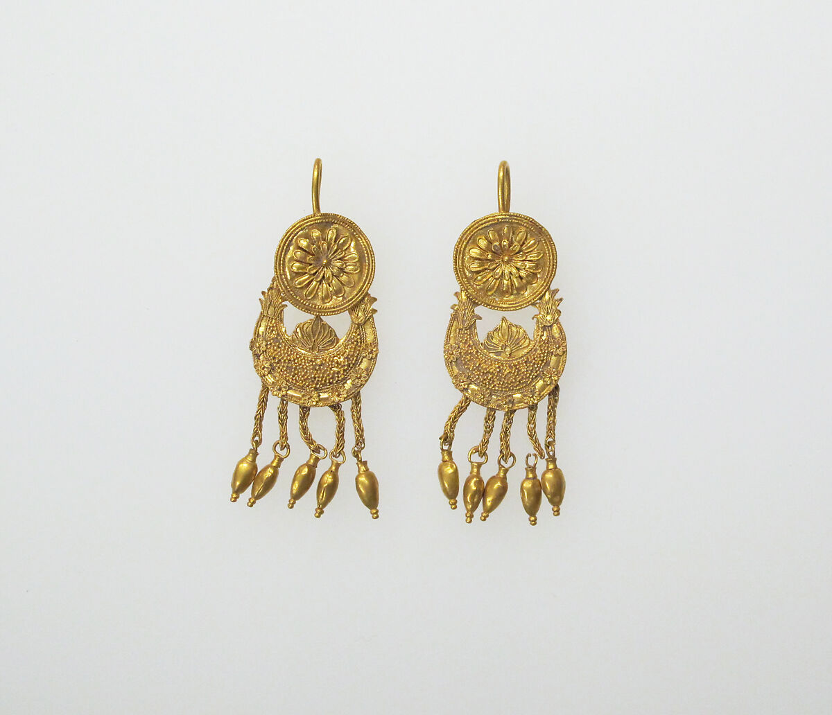 Earring with pendants, Gold, Greek 