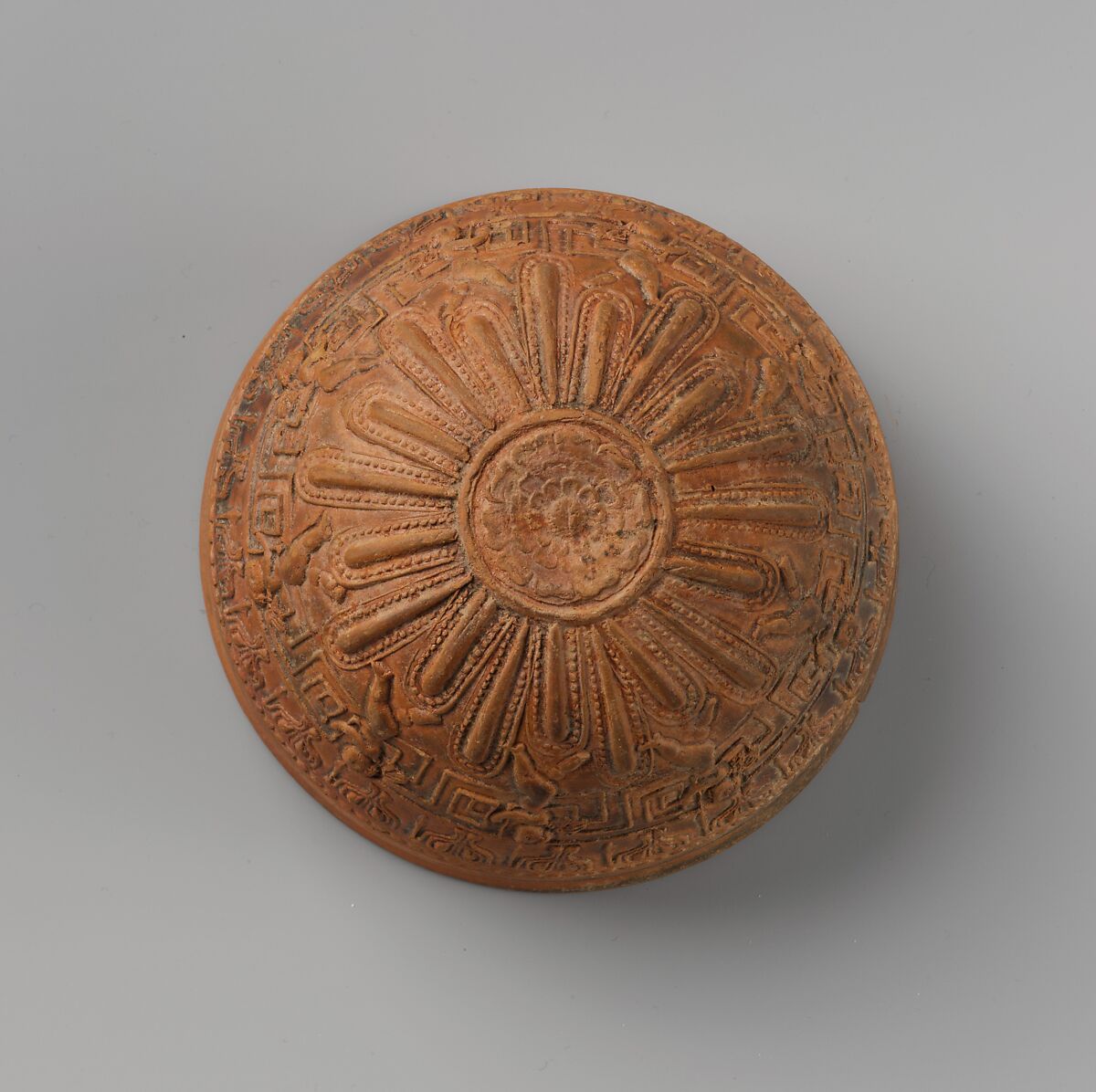Terracotta Megarian bowl, Terracotta, Greek, probably Asia Minor