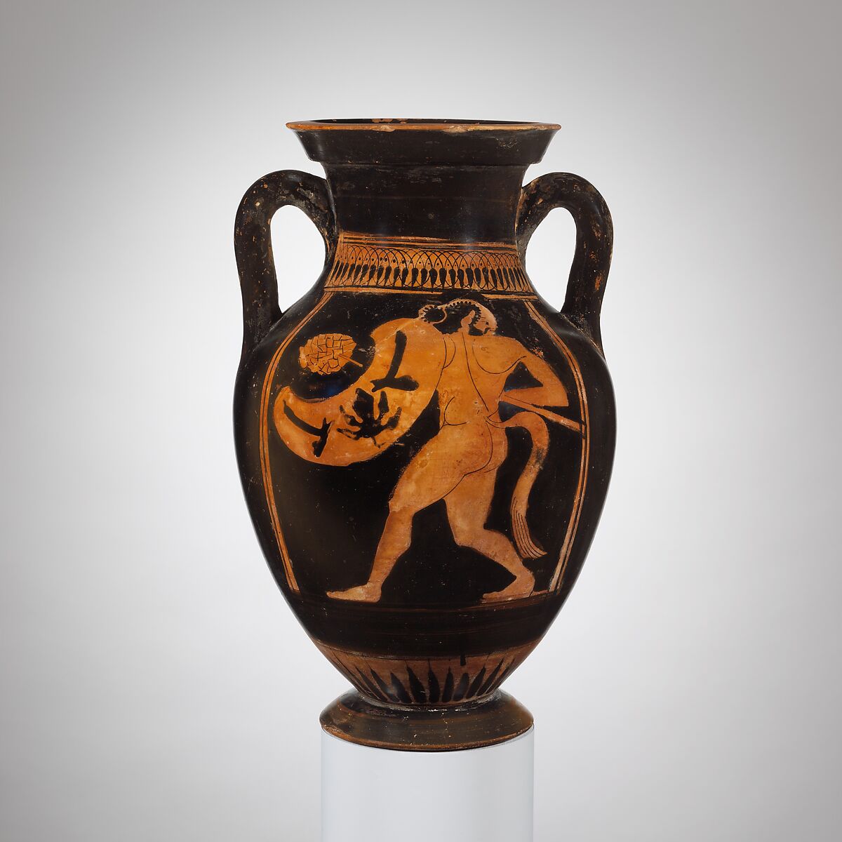 Terracotta amphora (jar), Terracotta, Greek, Attic