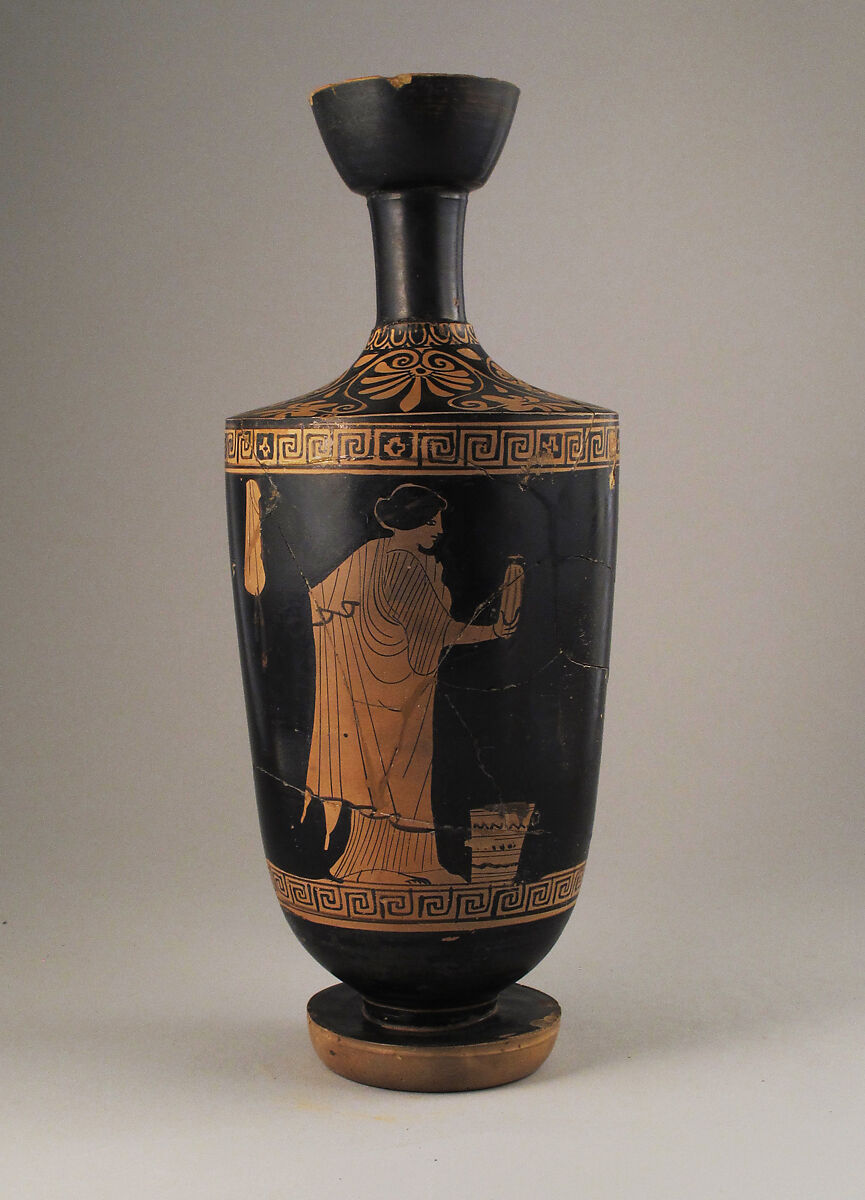 Lekythos, Terracotta, Greek, Attic 