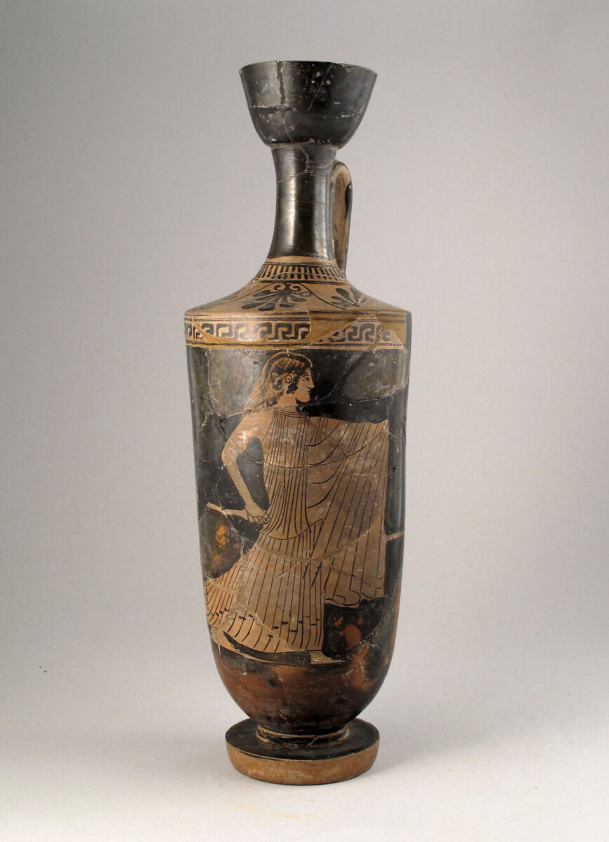 Lekythos, Attributed to the Bowdoin Painter, Terracotta, Greek, Attic 