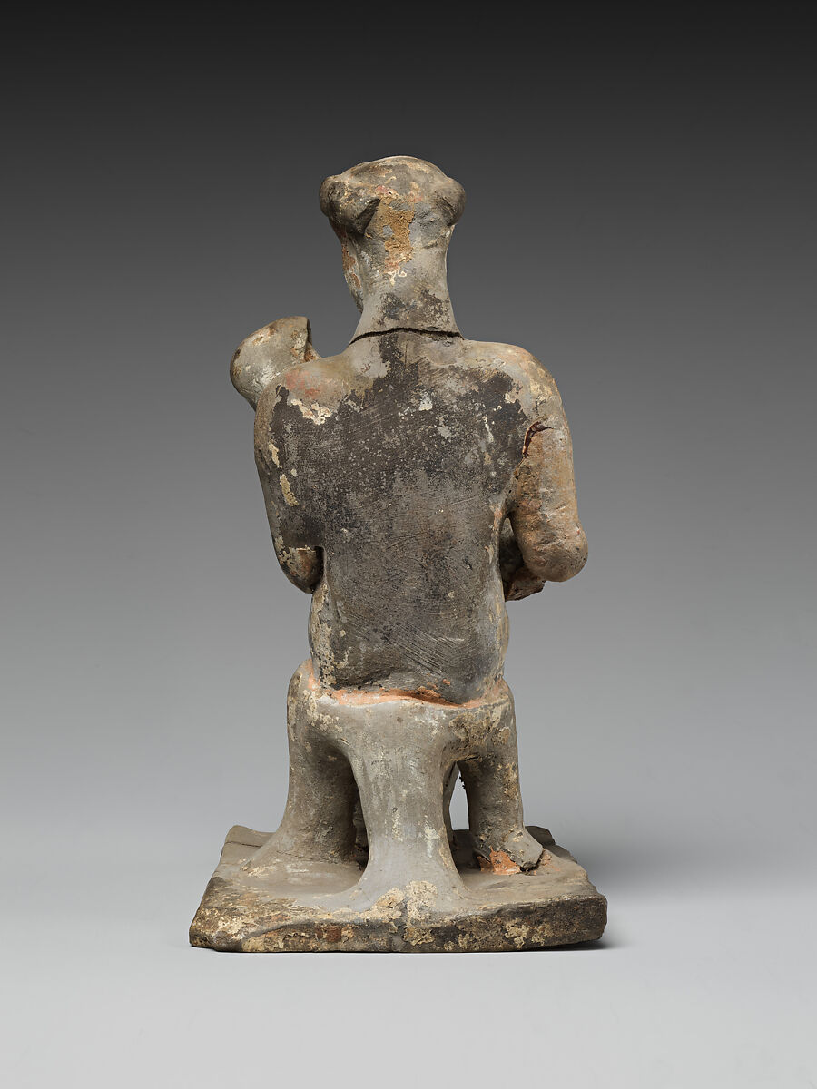 Statuette of a mother and child, Terracotta, Greek, South Italian