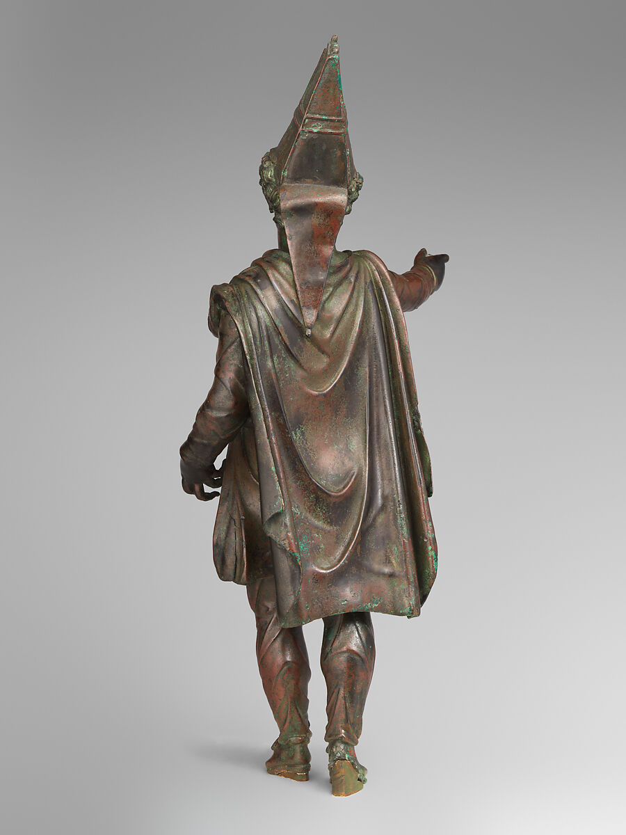 Bronze figure of a boy in Eastern dress, Bronze, Greek, Ptolemaic or Roman
