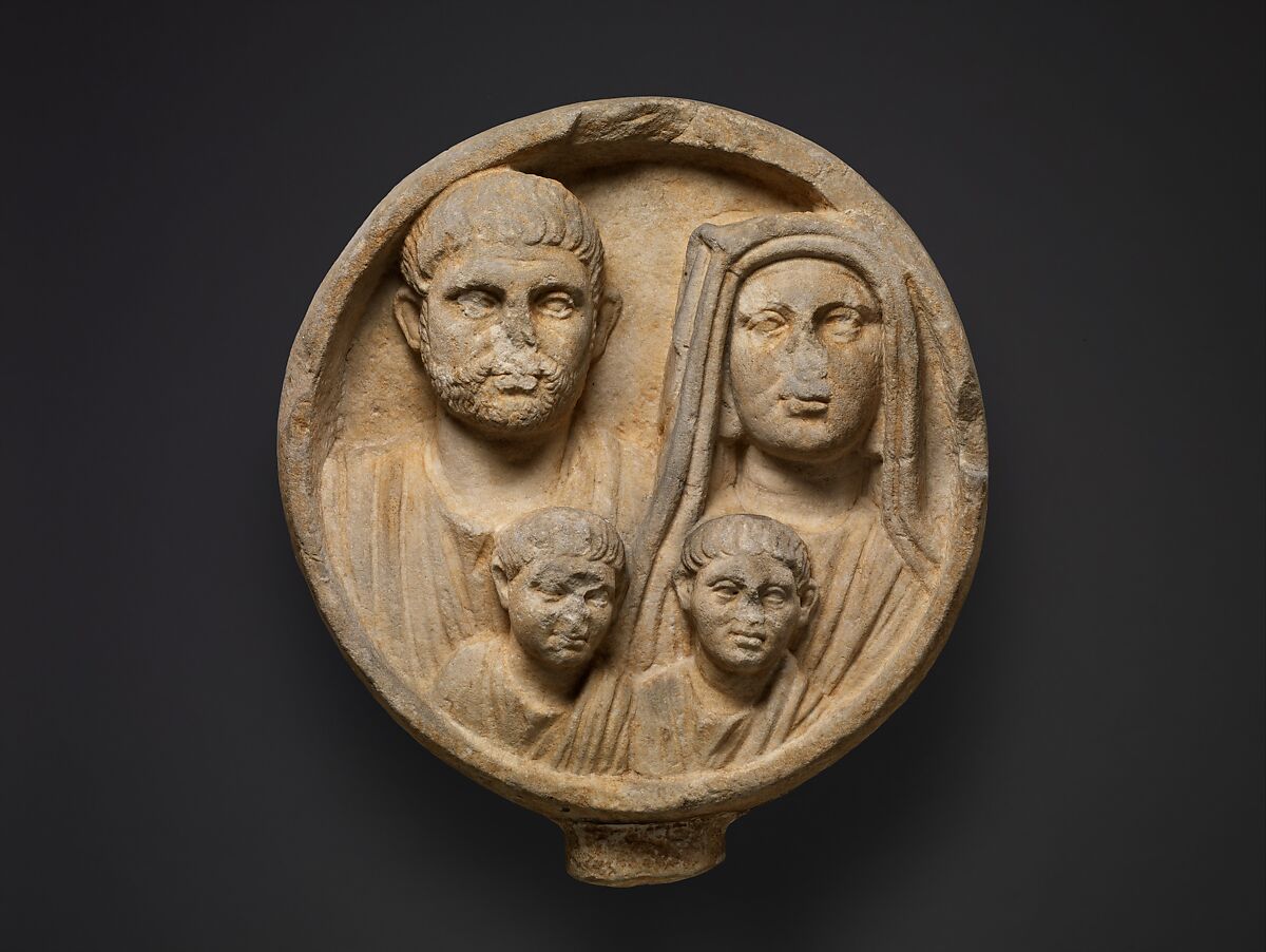 Marble funerary relief, Marble, Roman 