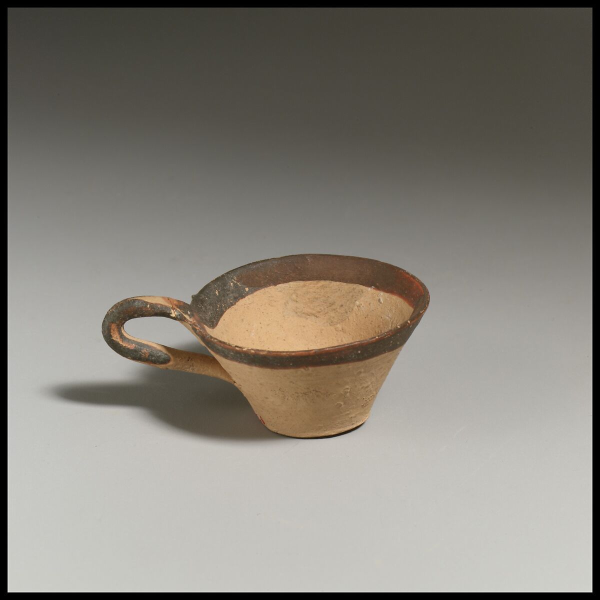 Terracotta miniature one-handled cup, Terracotta, Minoan