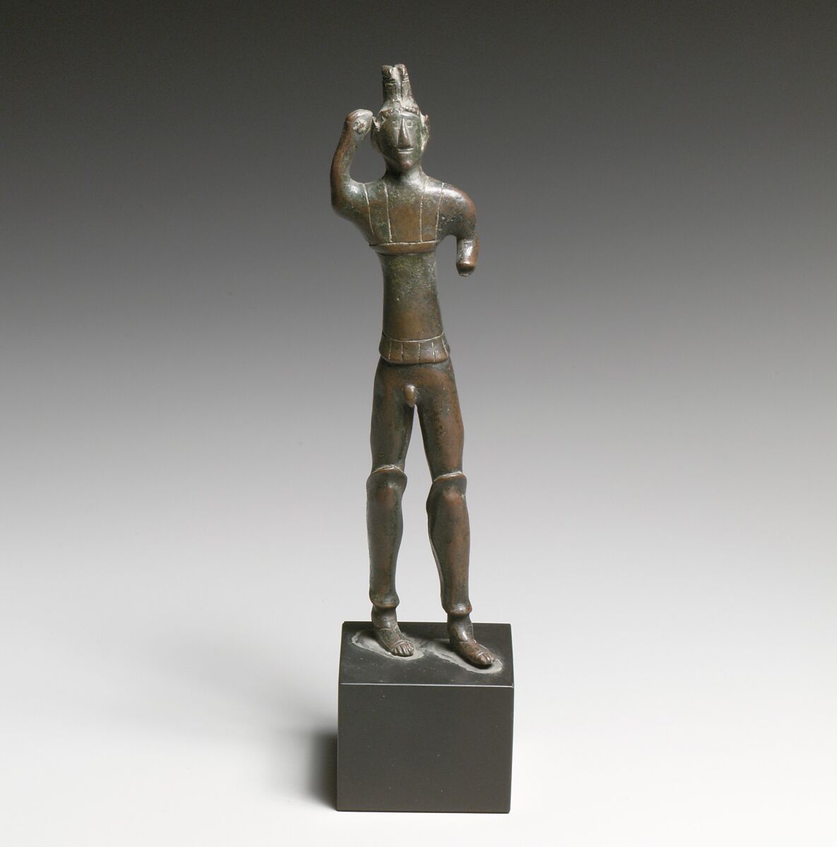 Statuette of a warrior, Bronze, Greek 
