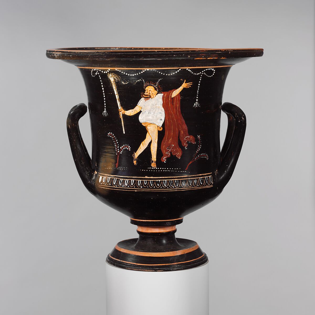 Terracotta calyx-krater (mixing bowl), Attributed to the Konnakis Group, Terracotta, Greek, South Italian, Apulian, Gnathian