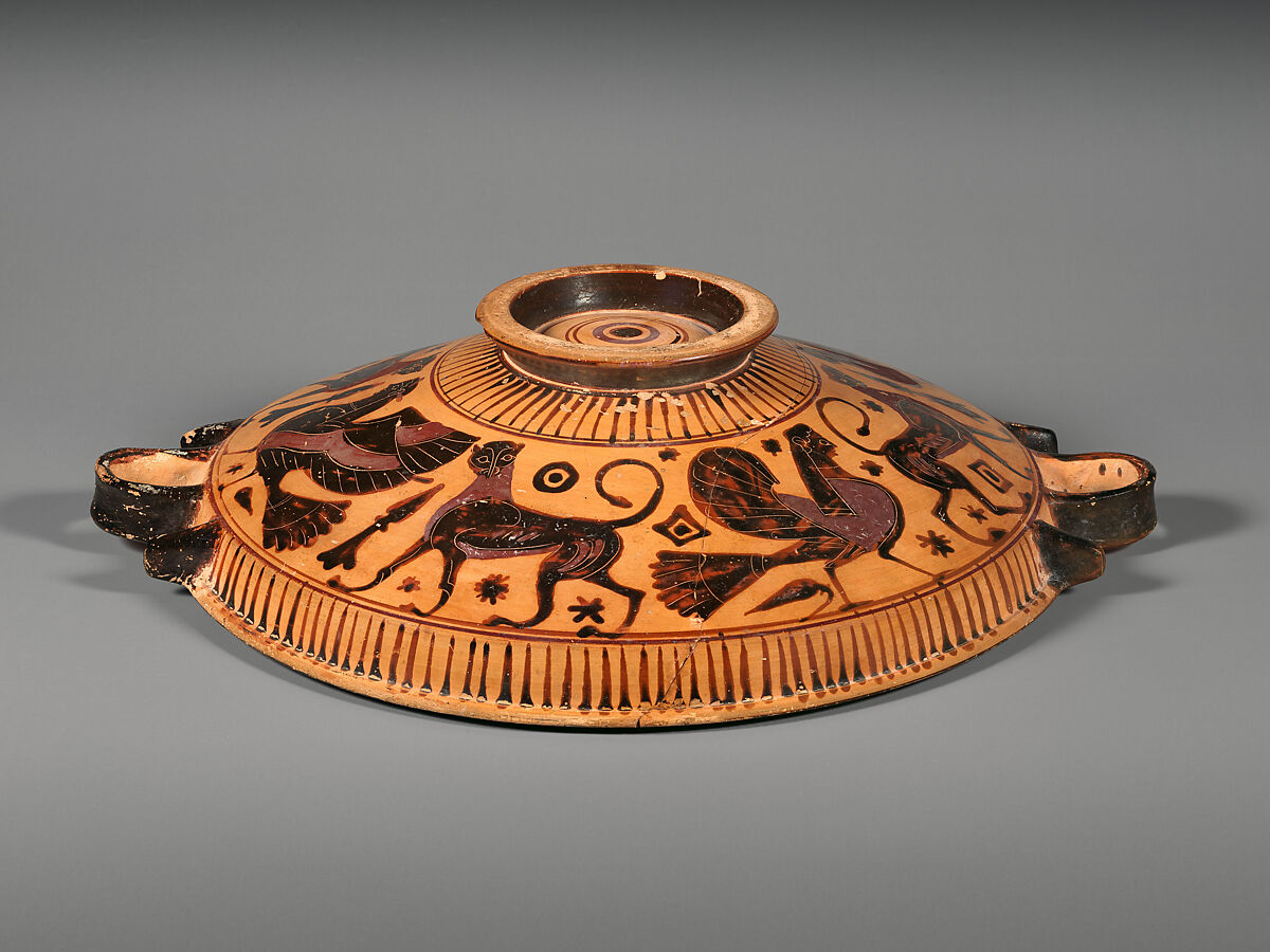 Terracotta lekane (bowl), Terracotta, Greek, Boeotian