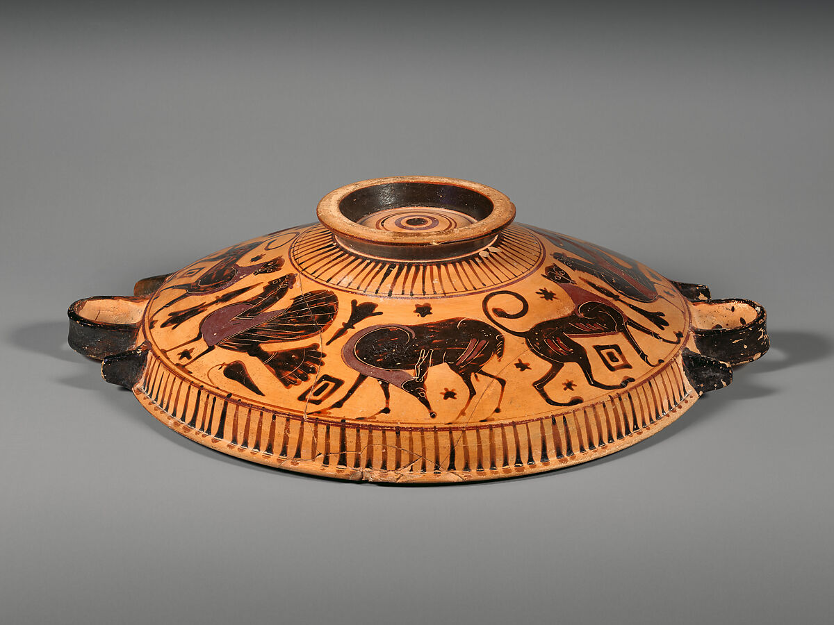 Terracotta lekane (bowl), Terracotta, Greek, Boeotian