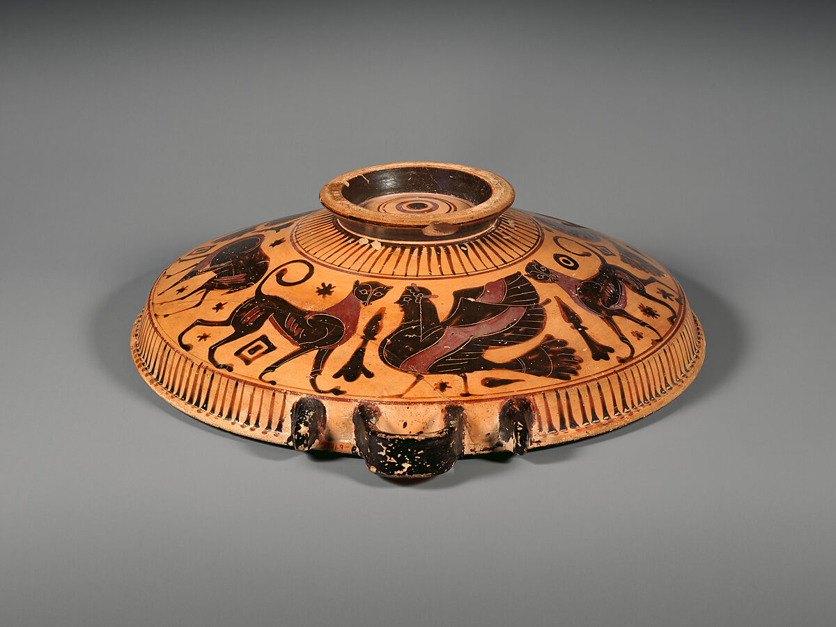 Terracotta lekane (bowl), Terracotta, Greek, Boeotian