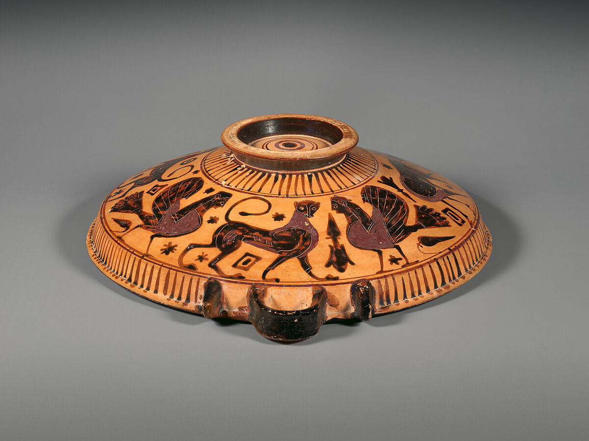 Terracotta lekane (bowl), Terracotta, Greek, Boeotian