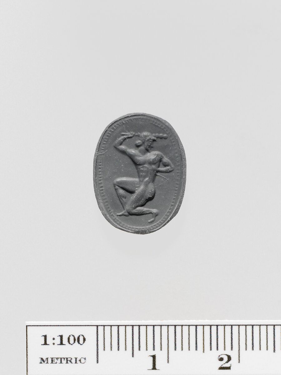 Carnelian scaraboid seal, Carnelian, Greek