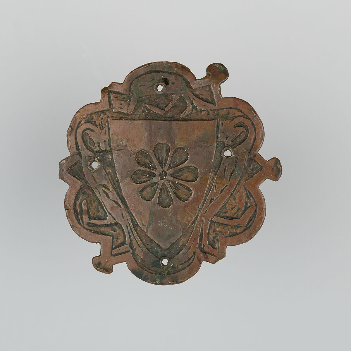 Badge or Harness Pendant, Copper, Spanish 