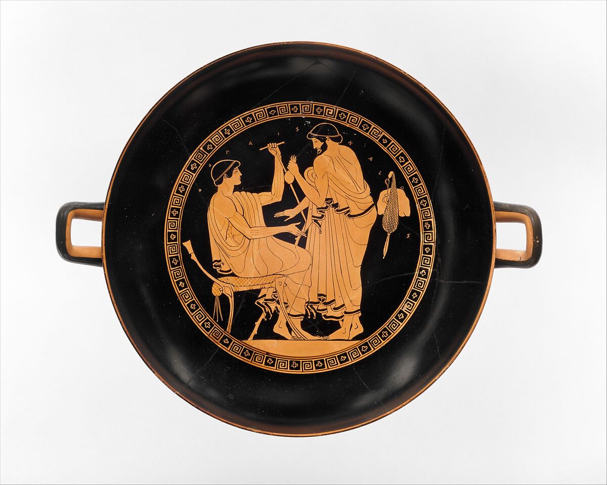 Terracotta kylix (drinking cup)