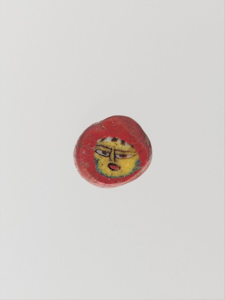 Glass mosaic face bead | Roman, Eastern Mediterranean | Early 