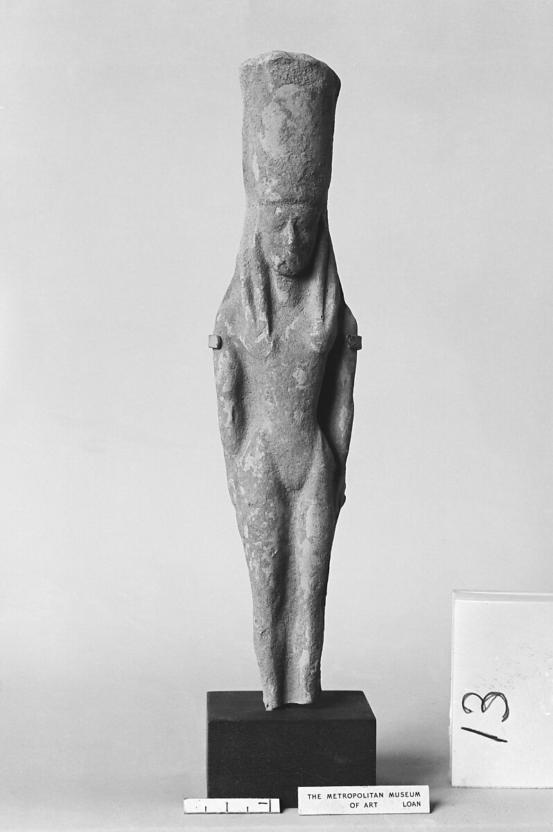 Terracotta statuette of a nude woman, Terracotta, Greek, Cretan 