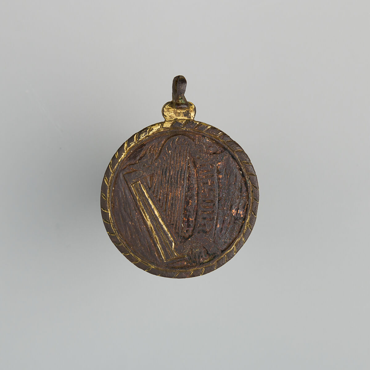 Badge or Harness Pendant, Copper, gold, Spanish 