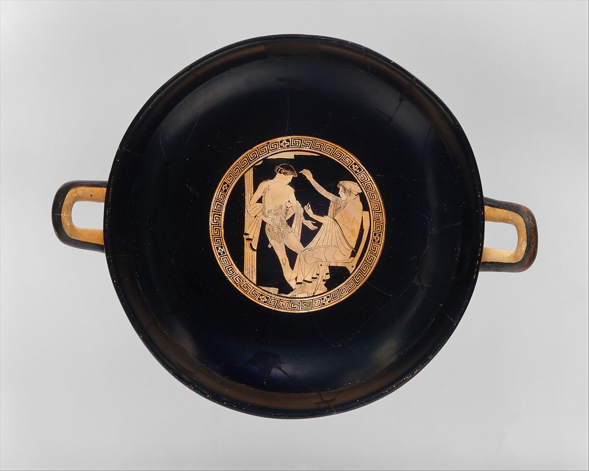 Terracotta kylix (drinking cup)