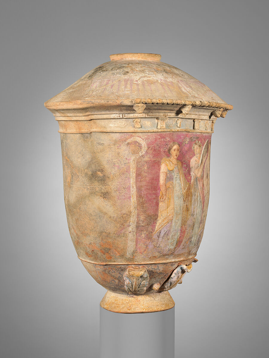 Terracotta vase, Terracotta, Greek, Sicilian, Centuripe