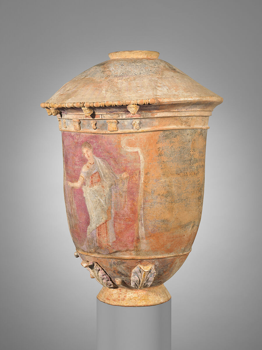 Terracotta vase, Terracotta, Greek, Sicilian, Centuripe