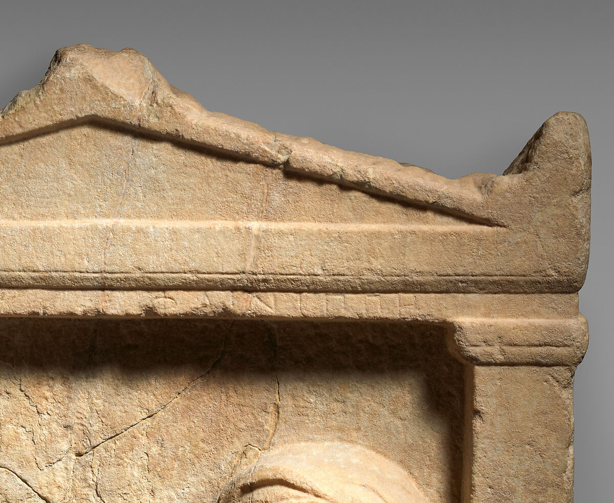 Marble stele (grave marker) of Phainippe, Marble, Greek, Attic