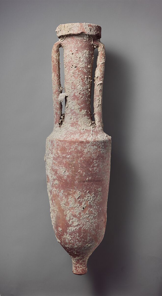 Terracotta wine amphora, Terracotta, Roman