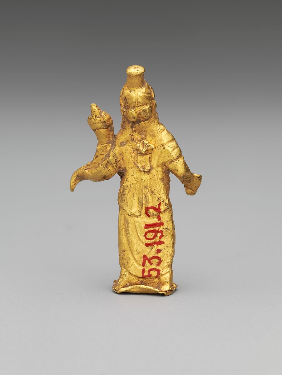 Gold statuette of Zeus Serapis, Gold, Roman