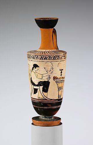 Terracotta lekythos (oil flask)