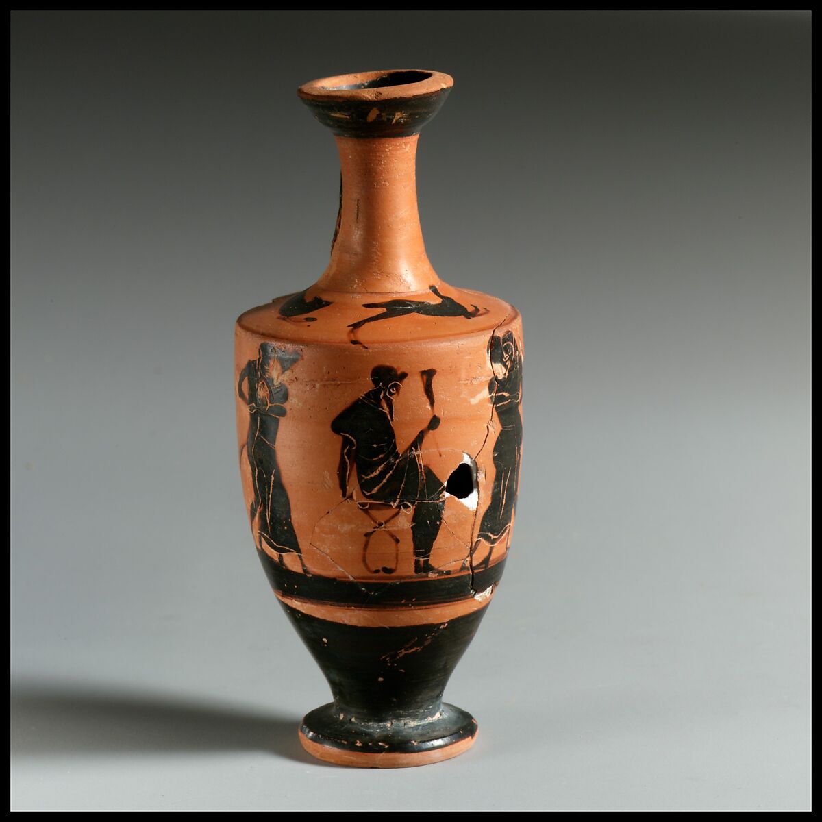 Lekythos, Terracotta, Greek, Attic 