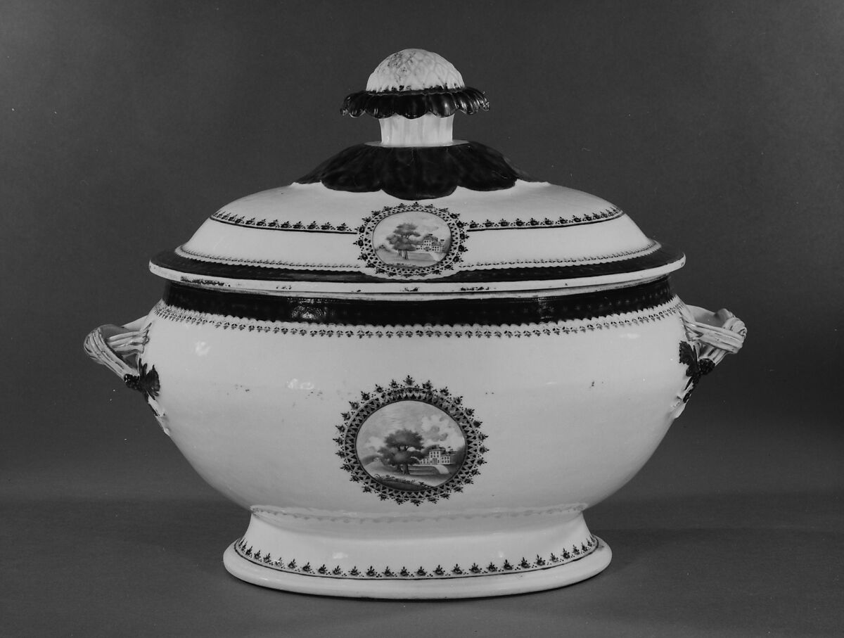 Tureen, Porcelain, Chinese, for American market 