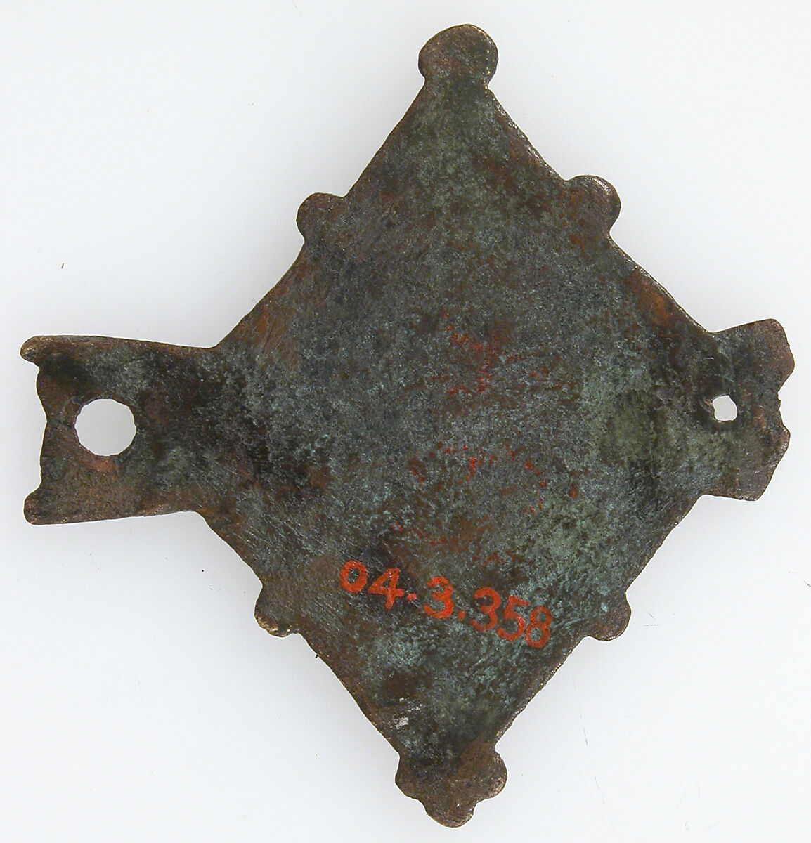 Harness Pendant, Copper, gold, enamel, possibly Spanish