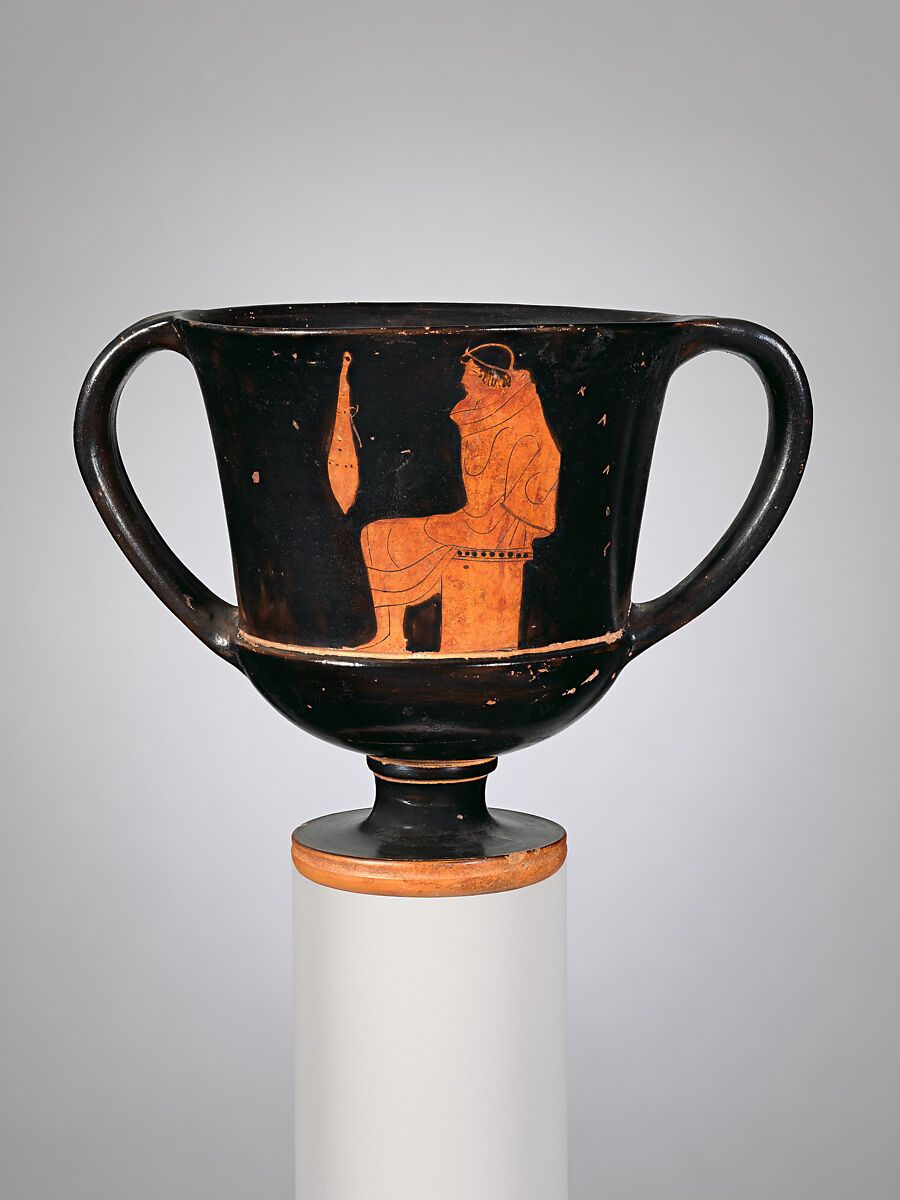 Terracotta kantharos (drinking cup with vertical handles), Compared to the Painter of Athens 10464, Terracotta, Greek, Attic 