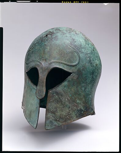 Bronze helmet of Corinthian type