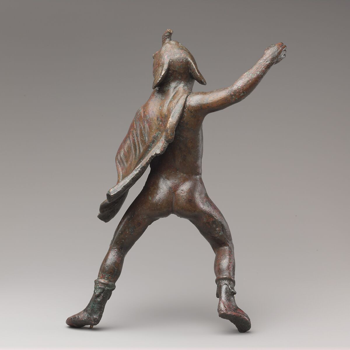 Bronze statuette of a rider wearing an elephant skin, Bronze, Greek