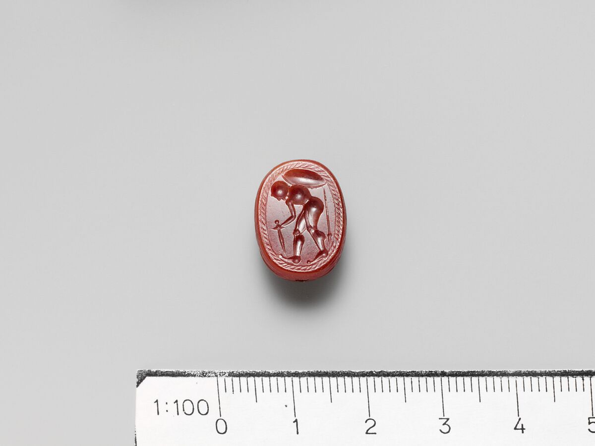 Carnelian scarab, Carnelian, Etruscan 