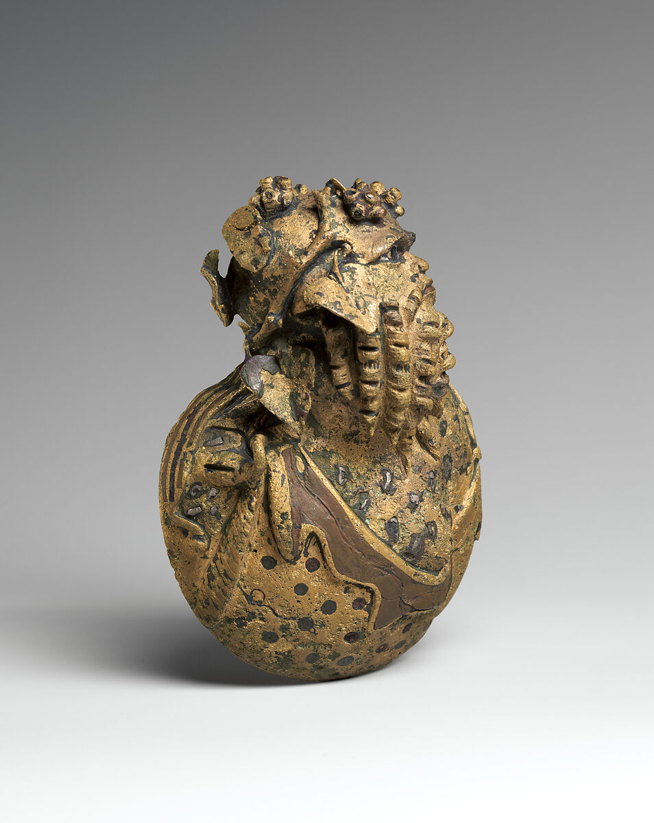 Bronze bust of a Silenus, Bronze, Roman